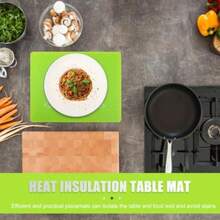 GALPADA Mantel Individual Infantil de Antideslizante para Guardería Placemats Educativos con Diseño de Verde Grande para Hogar y Viaje(default) - Multicolor - Ver 5