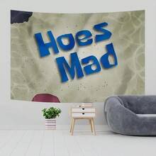 95x73cm  Mad Funny Tapestry Wall Hanging Room Decor Aesthetic Bohemian Decor Indien Sakura  Wandteppich Y2k - Phong cách hình ảnh chính - Xem 1