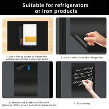 Magnetic Black Dry Erase Board For Refrigerator, 18\ X 39\Chalk Board Contact Paper Decal For Schoolsss, Office, Kitchen Fridge,  Drawing With Dustless Chalk, Holder And Magnets - 18吋x39吋-1包 - 查看 6