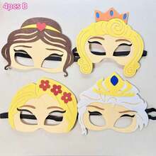 Disney 派对面具 可重复使用 Cosplay 面部配饰 适合女性女孩 嘉年华 万圣节派对 - 彩色 - 查看 7