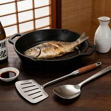 1pc Stainless Steel Fish Spatula - Ergonomic Design, Multipurpose For Kitchen & Dining | Cooking, Flipping, Baking | Holiday Gift | Dishwasher , Easy To Clean & Store | Essential Kitchenware - Multicolor - View 9