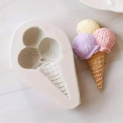 1 st glassformad chokladform, realistisk silikonform för glassstrut, godisform, gummiform, kakform, glassform, lämplig för gör-det-själv-tårtdekorationsverktyg, bakverktyg, köksredskap, kökstillbehör, hushållsköksartiklar