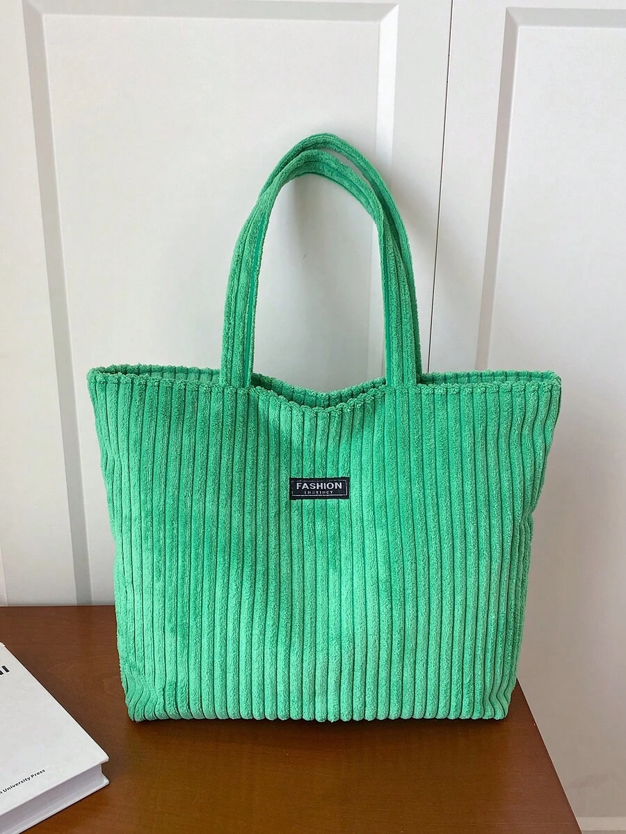 Große Kapazität Handtasche für Frauen, neuer minimalistischer Pendler Schultertasche - Grün - Übersicht 1