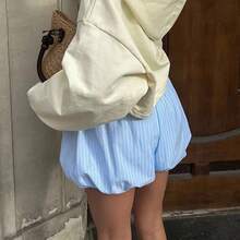 Summer New Striped Balloon Pants Casual Shorts For Women Fashionable Personality Versatile Commuting European And American Style - Các mẫu thời trang mùa hè mới, đã có sẵn. - Xem 5