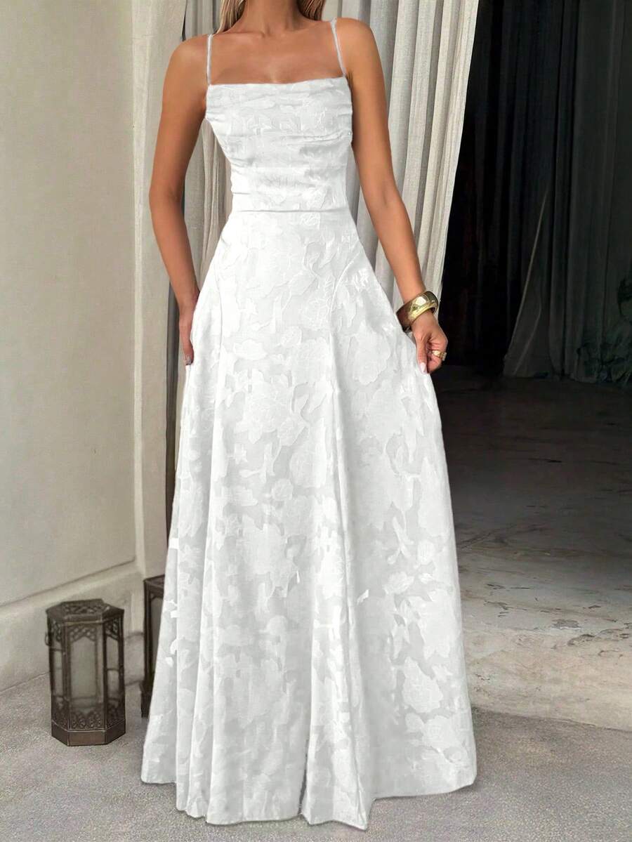 Unadoll Women's Spring Lace-Up Backless Lace Dress, Sexy And Elegant, Suitable For Vacation, Date, Back To School, New Year, Valentine's Day, Party, Wedding And Beach Wear White Summer