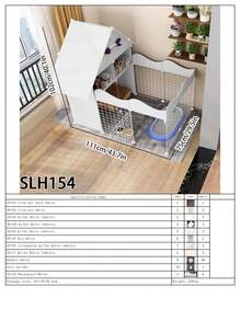Pet Fence, Dog Isolation Free Combination Indoor With Toilet Area, Small Dog House Home Use Dog Cage