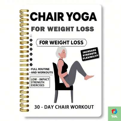 CHAIR YOGA FOR WEIGHT LOSS Elderly Chair Weight Loss Yoga Coil Book, Sitting Exercises, Gentle Rhythms, Fitness Guide, Fitness Manual, Chair Exercises, Elderly Yoga, Weight Management