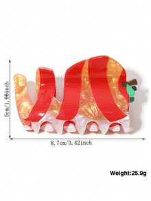 1pc Apple Peeler Grabber Red Hair Clip, Novel Hair Styling Tool, Hair Accessory And Fashionable Women's Accessory, Suitable For Parties, Gifts, Banquets, Weddings, Valentine's Day, Birthdays, And Various Occasions. Fashion Claw Clips Elegant Hair Claws Casual Hair Clutch Beauty Hair Jaw Clip - Red - View 4