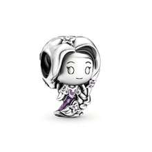 Mặt dây chuyền hình bùa hộ mệnh đá quý xanh hoạt hình mạ bạc bán chạy nhất, phù hợp để tự làm vòng tay, món quà trang sức thời trang dành cho nữ nhân dịp sinh nhật. - Nhiều màu - Xem 22