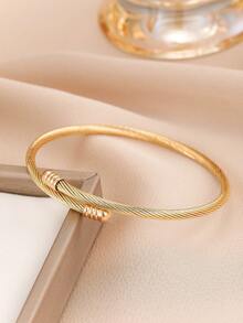 1/3pcs Set Fashionable Stainless Steel High Quality Flower Zirconia Women Bangle Jewelry Set, Suitable For Daily Wear