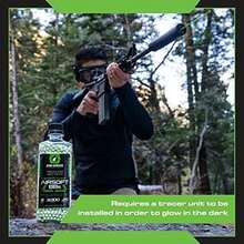 Balines Airsoft Aim Green Tracer Biodegradables, Balines que brillan en la oscuridad, 3,000 unidades, 0.20 gramos - / - Ver 6