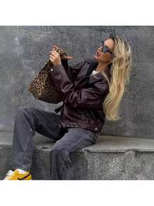 Women Jackets - Burgundy - View 3