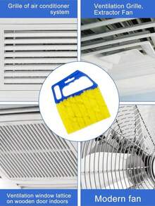 1 Piece Of Blinds Air Conditioning Gap Brush Detachable And Washable Window Cleaner Exhaust Fan Dust Removal Detergent-Free Edge Seam Brush Detachable - Màu vàng - Xem 6