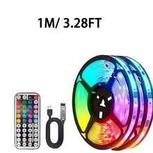 1米/2米/3米/5米/10米/15米/20米 RGB LED灯带，自粘式LED灯，带44键遥控器，可调光，适用于房间、游戏室等。 - 多色光 - 查看 15