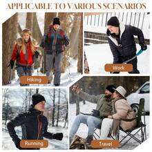 Stratocaster Guitar  Beanie Winter Double Layer Warm Knit Cuffed Hat Stylish Slouchy Skull Cap For Cold Weather Men Women - 黑色 - 查看 3