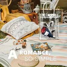 5/10/50pcs Transparent Reusable Plastic Bags, Suitable For Holiday Parties, Party Favors, Cosmetics, Flowers, Small Business Supplies, Shopping And Anniversaries - Gift Bag - View 4