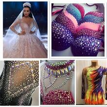 (1.4mm-10mm) 1440pcs Round Flat Bottom Crystal Glass DIY Rhinestones, For Room Decoration, Hot Melt Glue Crystal Flat Bottom Rhinestones Nail Art Decoration, Crafts, Mirrors, Clothes, Shoes, Shirts, Hats, Gift Decoration - Crystal AB - View 9