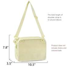STEAMEDBUN Ita Bag Crossbody Small Ita Purse Pin Display Bag With Insert,White - 白色的 - 查看 4