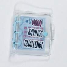 1PC 1000 Savings Challenge Binder - Money Saving Book With Cash Envelopes, Mini Budget Organizer, Perfect Christmas/Birthday Back-To-School Gift - Multicolor - View 10