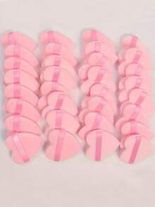 1-5-10pcs Super Soft Velvet Powder Puff, Pink Heart-Shaped Makeup Sponge - Gentle, Fragrance-Free, Low Allergy, Suitable For Flawless Priming, Contouring And Eye Makeup Application - Suitable For Sensitive Skin And All Skin Types - Baby Pink - View 4