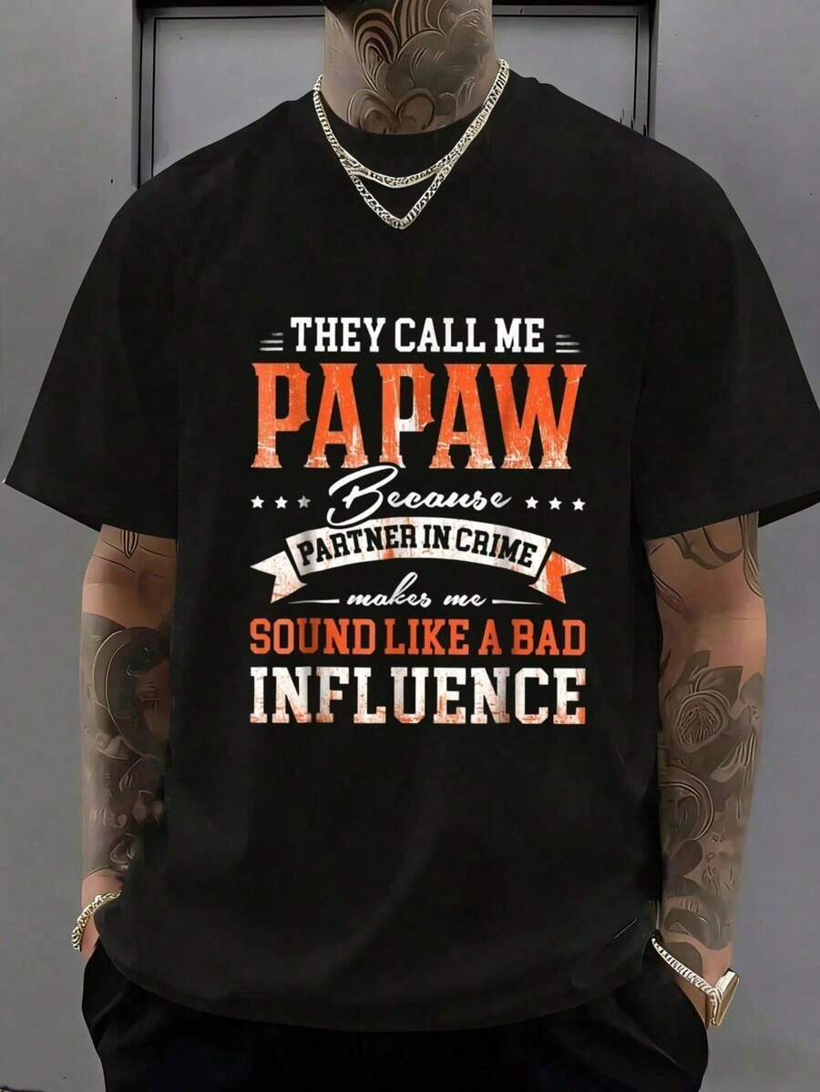 Camiseta de verano casual de manga corta con cuello redondo y estampado de moda para hombres, lavable a máquina, cómoda ropa casual para exteriores, camisa lavable a máquina