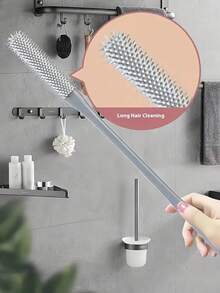 长柄足部磨砂刷,柔软硅胶材质,去角质按摩清洁刷,适用于背部去角质,足浴配件,温和去除老茧,放松身心。浴室必备,男女皆宜,生日礼物,返校用品,家居清洁用品,假日必备,旅行必备。 - 彩色 - 查看 5