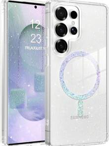 Transparent Glitter Phone Case Compatible With Samsung Galaxy S26 Ultra, Magnetic Phone Case For Galaxy S26 Plus, Suitable For S25, S25 Plus, S25 Ultra, S24, S24 FE, S23 Plus, S23, Shiny Transparent Glitter For Women And Girls - Star Magnetic - View 15