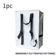 大容量便携式野餐背包，可折叠户外旅行收纳袋，可重复使用防水印花袋，配有可调节肩带，适合不同身高的人士使用。