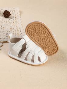 Sommarnya spädbarnssandaler, halkfria mjuka sular lämpliga för pojkar och flickor - Vitt - Visa 2