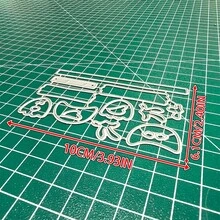 创意鸡和栅栏金属切割模具，DIY剪贴簿相册和压花模板，贺卡制作工具，卡片纸切割工艺品，礼品卡制作模板模切。 - 銀色 - 查看 6