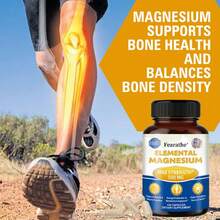 120 Capsules - 500 Mg Elemental Magnesium(Oxide/Citrate) - Energy Production, Strengthens Bones And Teeth - 1瓶 - 查看 5