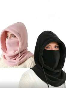 1pc Unisex Black Wool Balaclava Hat, Suitable For Winter Wear, Cycling Sun Protection, And Halloween Costume, Perfect Gift For Christmas Or Valentine's Day - Multicolor - View 11