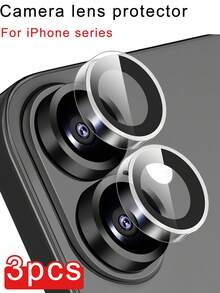 (3-Pack) Transparent Lens Protector, Compatible With IPhone 17 Series, Tempered Glass Camera Lens Cover, Fits Entire 17-11 Series - Clear - View 7
