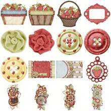 60 Cute Strawberry Creative Stickers DIY Computer And Paper Tape Hand Account Notebook Stickers Stationery Art Handmade - Berry Point and Berry Brain - View 5