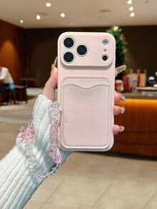 Minimalist Rhombus Crossbody Strap Phone Case + Card Slot Ultra Wallet Lanyard Thick Shockproof Phone Protective Cover Compatible With Iphone 16/16 Pro/16 Plus/16 Pro Max, 15 Pro Max, 13/14/P11/P12, A50/A12/A32/A52/A72/A51/A21S/A13/A14/S22 Ultra/S23, Redmi 11/12 Pro/12/12X/Note 11/9A/9C/Poco X3 NFC/Redmi 10/9/Note 9/12C/Note 11 Pro - Pink - View 5