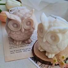 1个3D猫头鹰树脂鸟蜡烛模具 - 白色 - 查看 6