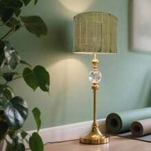 Rustic Bamboo Lampshade, Decorative Unique Geometric Green Figure, Ideal For Floor And Table Lamps Suitable For Bedroom Livingroom Officeroom 118 * 9Inch (Art Deco A) - MàuB - Xem 1