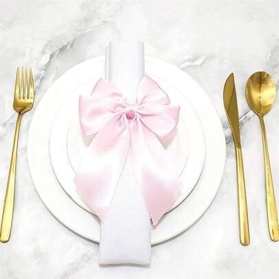 Bow Napkin Rings, Elegant Napkin Ring Holder Dining Table Decor Party Favor Valentines Day Present