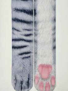 1/3 Pairs Novelty Gift 3D Animal Claw Pattern Socks, Christmas Filler Socks, Funny Elephant Gift For Adults, Teens, Suitable For Halloween, New Year