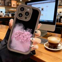 Funda de teléfono de moda, compatible con varios modelos de ,  y , funda de teléfono con diseño de flores rosas y corazones para modelos de ,  y , protector de teléfono, funda de pareja, regalo para novio o novia, presente de vacaciones, este es un regalo popular para amigos o socios, adecuado para ocasiones de negocios. Duradera, resistente a las manchas y a las huellas dactilares, esta nueva funda para teléfono de hombres y mujeres es un gran regalo. - Blanco - Ver 5