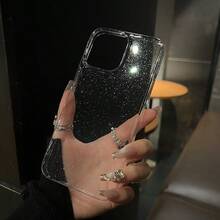 Ốp lưng điện thoại trong suốt, bóng bẩy, tương thích với iPhone 17 Pro Max/17 Pro/17/16 Pro Max/16/16 Pro/15 Pro Max/15 Pro/15/11/12/13/14 Pro Max/12 Pro/12 Pro Max/13 Pro/13 Pro Max/7 Plus/14 Pro/14 Pro Max, thiết kế mỏng nhẹ, tối giản, chống rơi vỡ. - Kim tuyến trong suốt - vỏ cứng - Xem 9