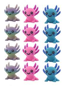 TendenciaPaquete De 12 Mini Figuras Ajolote Colorido Juguete FiestasCalidad premium - 1 - Ver 2