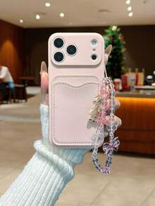 Minimalist Rhombus Crossbody Strap Phone Case + Card Slot Ultra Wallet Lanyard Thick Shockproof Phone Protective Cover Compatible With Iphone 16/16 Pro/16 Plus/16 Pro Max, 15 Pro Max, 13/14/P11/P12, A50/A12/A32/A52/A72/A51/A21S/A13/A14/S22 Ultra/S23, Redmi 11/12 Pro/12/12X/Note 11/9A/9C/Poco X3 NFC/Redmi 10/9/Note 9/12C/Note 11 Pro - Pink - View 4