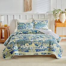 3pcs King Size Duvet Cover Set With Pillowcase, Lightweight & Soft Quilted Bedspread, Digital Printed Bed Cover For All Seasons, Spring & Summer - Multicolor - View 2