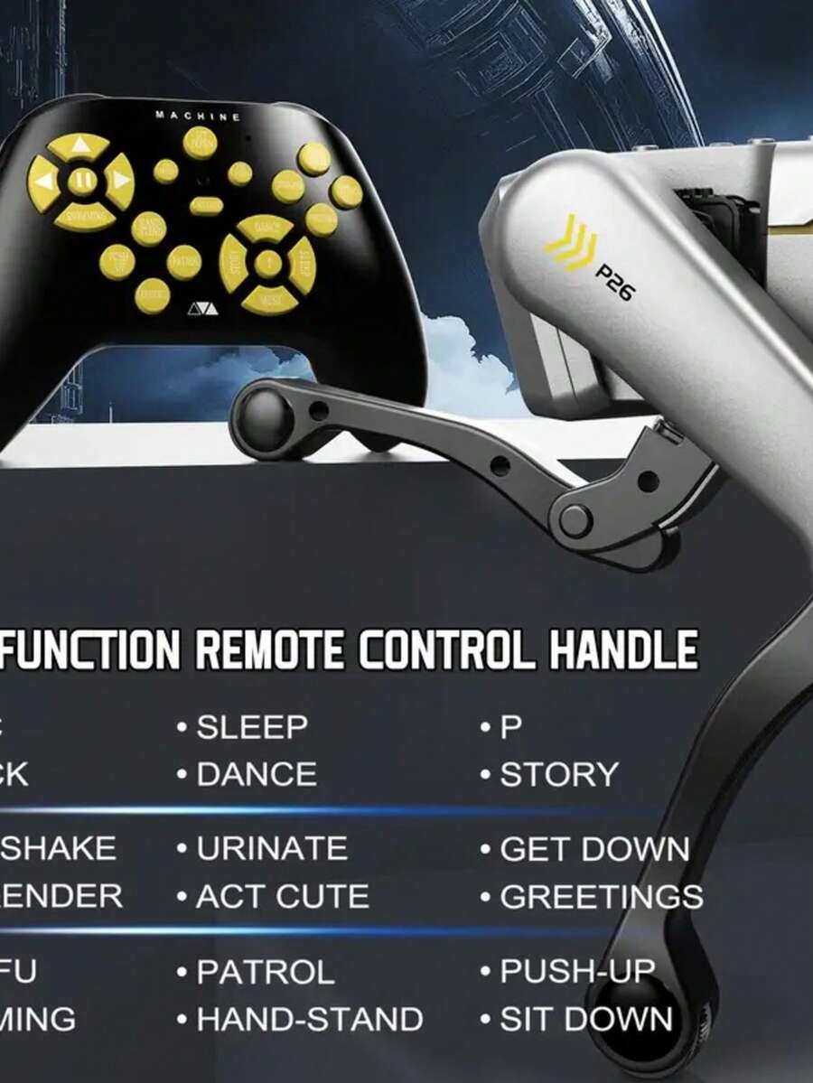Intelligent Robot Dog - Remote Control, Special Effects Robot Dog, Dancing, Multi Functional, Intelligent Programming Companion Toy Christmas Gift Robot Dog, Wireless Remote Control Dog, AI Voice Control Can Connect To Mobile Phone