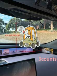 趣味“HONK HONK”汽车香薰纸、衣柜空气清新剂、香水、后视镜装饰、车内吊坠、天然香味空气净化器、卡通卫生间香薰包、客厅、办公室、床边的房间装饰