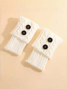 Women's Winter Warm Boot Covers, Crochet Short Boots Socks, Button Over-The-Knee Boot Covers, Women's Warm Twisted Crochet Leg Warmers, Wool Leg Warmers And Boot Covers, Winter Cold-Proof Boot Socks Warm Gift, Christmas Gift, Fashionable Warm Gift - Multicolor - View 20