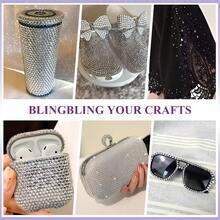 (1.4mm-10mm) 1440pcs Round Flat Bottom Crystal Glass DIY Rhinestones, For Room Decoration, Hot Melt Glue Crystal Flat Bottom Rhinestones Nail Art Decoration, Crafts, Mirrors, Clothes, Shoes, Shirts, Hats, Gift Decoration - Crystal AB - View 4