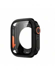 Titanium Metal Screen Protector Case, Front And Back Cover Compatible With Apple Watch Series 9/8/7/6/5/4/SE 2, 45mm 41mm 44mm 40mm - Black - View 4