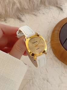 1pc Leather Square Women's Quartz Watch Exquisite And Fashionable Suitable For Daily Matching Birthday/Graduation Gifts Casual Gatherings And Banquets - one-size - View 6